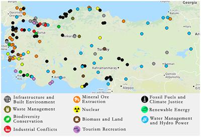 Identifying Ecological Distribution Conflicts Around the Inter-regional Flow of Energy in Turkey: A Mapping Exercise